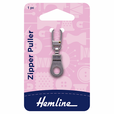 H164.06 Zipper Puller: Ring: Silver